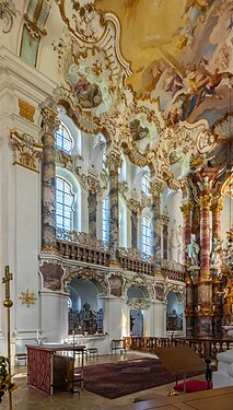 Left side wall of the Chancel Wieskirche Steingaden