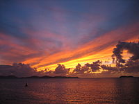 Sunset in Virgin Gorda, British Virgin Islands.