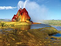 Fly Geyser in the Black Rock Desert, Nevada.