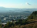 View of the city of Berkeley and the UCB campus from hills in the east of it