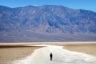 Looking across Badwater Basin to Panamint Range