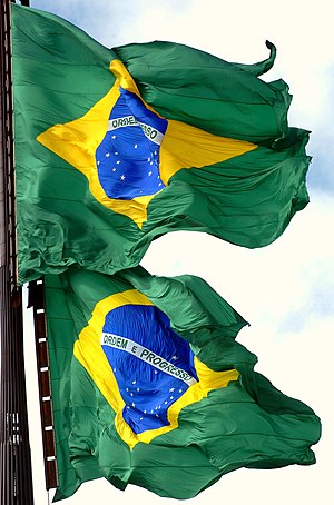 Brazilian national flag handover.