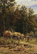 No 839 Ivan Shishkin. Apiary label QS:Len,"Apiary" label QS:Lru,"Пасека" . 1883.