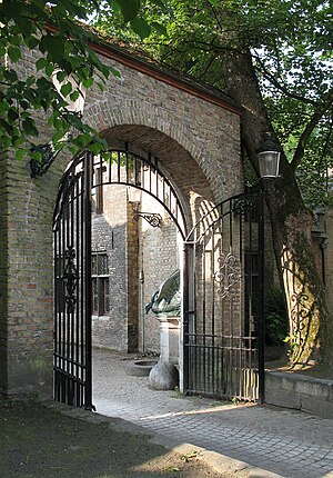 Gate of the Arents Park in Bruges, Belgium - edit2: vertical lines straightened