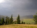 Gyimesfelsőlok from the Őrhegy ('Guardhill')