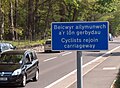 Bilingual (Welsh & English) road sign