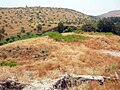 Jacob's Ford Battlefield (1179) viewed from the Ateret Fortress main gateway to the east across the Jordan River.