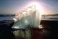 Ice block nearby Jökulsárlón, Iceland.