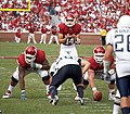 Oklahoma quarterback Sam Bradford awaiting the snap