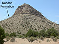 Fossil Mountain, Utah, with Kanosh Formation (Middle Ordovician) labeled.