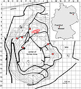 August 9: Map of the Messel pit.