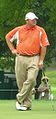 Jason Gore on the 4th green of the Congressional Country Club's Blue Course during the Earl Woods Memorial Pro-Am prior to the 2007 AT&T National tournament.