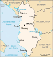 Map of Albania