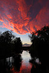 Sunset in Cambridge.