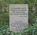 Memorial stone from 1995 for 19 murdered women in an external area of the Ravensbrück concentration camp