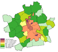 Stadtteile Bevölkerungsdichte