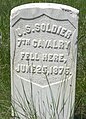 Marker stone on the Little Bighorn Battlefield, Montana.