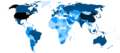 World map of countries by nominal GDP size, 2018