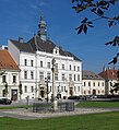 Čeština: Radnice a morový sloup ve Valticích, okres Břeclav English: Townhall and column in Valtice, Břeclav District