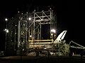 Endeavour being prepared at Dryden for its ferry flight back to Florida