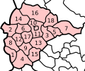 Central Federal District 1: Belgorod Oblast 2: Bryansk Oblast 3: Vladimir Oblast 4: Voronezh Oblast 5: Ivanovo Oblast 6: Kaluga Oblast 7: Kostroma Oblast 8: Kursk Oblast 9: Lipetsk Oblast 10: Moscow 11: Moscow Oblast 12: Oryol Oblast 13: Ryazan Oblast 14: Smolensk Oblast 15: Tambov Oblast 16: Tver Oblast 17: Tula Oblast 18: Yaroslavl Oblast