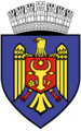 The coat of arms of Chişinău, Moldova. (municipality, capital city)