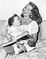 Rita Hayworth with her daughter Rebecca Welles, 1946