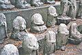 1637 - Buddhist statues of Jizō, the bosatsu of mercy, beheaded by rebelling Christians at the start of the Shimabara Rebellion