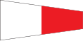 US Navy "Interrogative" (INTER) signal pennant