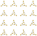 16 polygonalizations of a set of six points