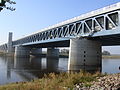 Wasserstraßenkreuz, Überführung des Mittellandkanals über die Elbe bei Magdeburg.