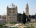 Hagia Maria Sion Abbey from the Jerusalem city walls.