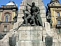 Lithuanian warriors on the Grunwald Monument in Kraków, Poland.