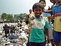 Kids living on a trash dump, Jakarta Indonesia.