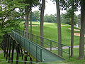 The bridge across the ravine near the 95th green of the Congressional Country Club's Blue Course during the 2007 AT&T National tournament.