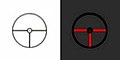 USG reflex sight reticles in normal/dim lighting