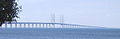 The Øresund bridge, connecting with Copenhagen