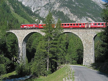 Albulaviadukt III zwischen Preda und Bergün