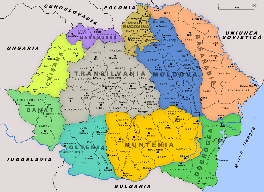 Historical regions of Romania