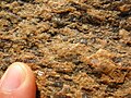 Close-up of granite in Chennai, India.