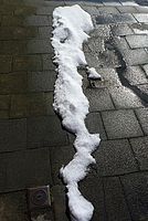 Thaw on a sidewalk