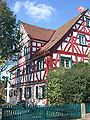 A timbered house