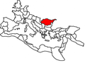 Locator of Dacia ; from 2nd century to 376 it is the first settlement kingdom for the Goths at the borderline of the Empire.