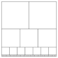 Graphical demonstration that 1 = 1/2 + 1/3 + 1/7 + 1/43 + ...; see Sylvester's sequence.