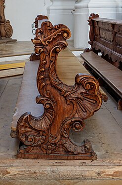 Church pew Wieskirche Steingaden