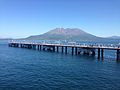 鹿児島市海釣り公園から望む桜島