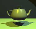 The Utah Teapot, rendered in POV-Ray.