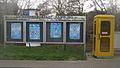 Old cinema advertisements and phone booths