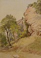 Français : Franz von Pfeuffer, Chemin bordé de rochers en dessous du couvent de Sainte Odile en Alsace, 1865