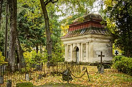 Chapel of town government member J. F. Teller's family at Raadi cemetery in Tartu, Estonia. Built in 1794